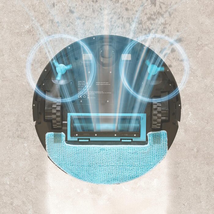 Робот-пилосос Cecotec Conga M20 з гіроскопічною навігацією, 7000 Па, 160 хв роботи, датчики захисту від падіння та щітка для різних поверхонь, керування через додаток