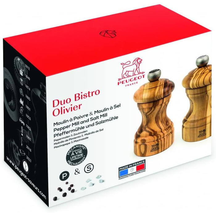 Peugeot 6 Moulin, Olivewood, 10 cm