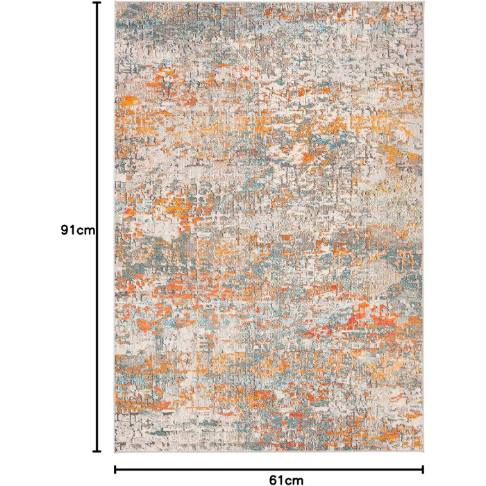 Килим Safavieh Madison для вітальні, їдальні, спальні - короткий ворс, сірий та бірюзовий, 160 x 229 см