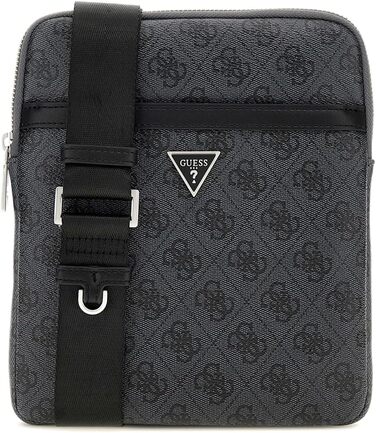 Чоловіча сумка Guess Vezzola Smart Crossbody Flat чорна з мультилоготипом, артикул UBS25GU01 HMEVZLP2223