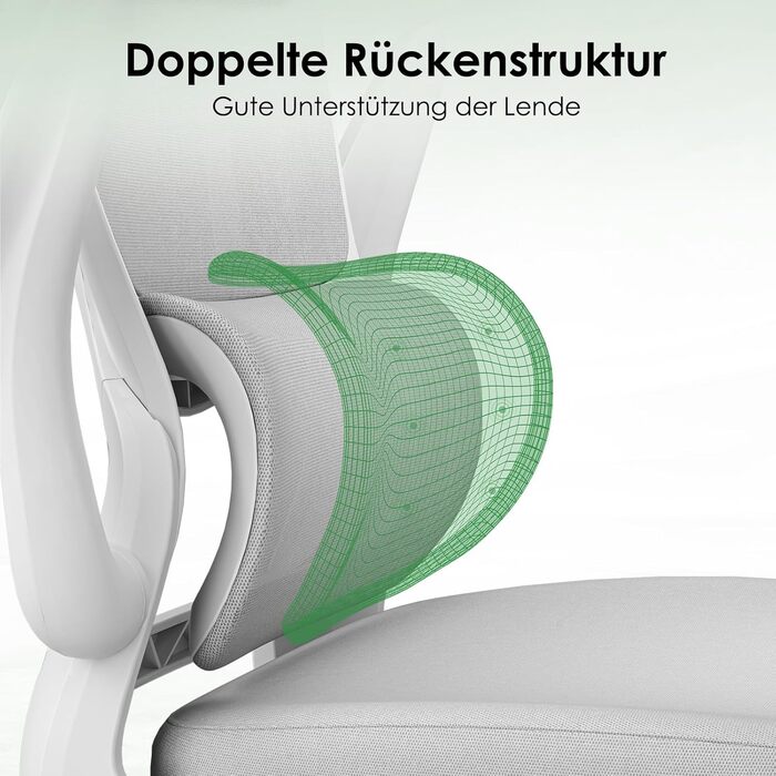 Ергономічне крісло для офісу Farini з регульованою підголовником, крісло для начальника, геймінгове крісло на коліщатках, сірий колір