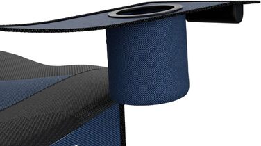 Крісло для кемпінгу 24MOVE®: складне, до 150 кг, з підлокітниками, кишенею для напоїв та сумкою, блакитне