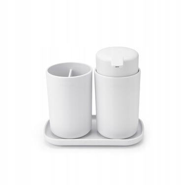 Аксесуари для ванної кімнати Brabantia ReNew, білі, 3 шт.