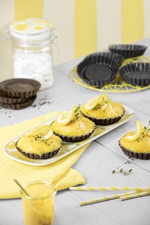 ORIGINAL KAISER Inspiration Gugelhupf Muffin Tin for 12 Muffins, Muffin Baking Sheet 38x27 cm, non-stick coated, Standard Size & Classic Mini Tartlets 6 Pieces, Tartlet Molds 10 cm