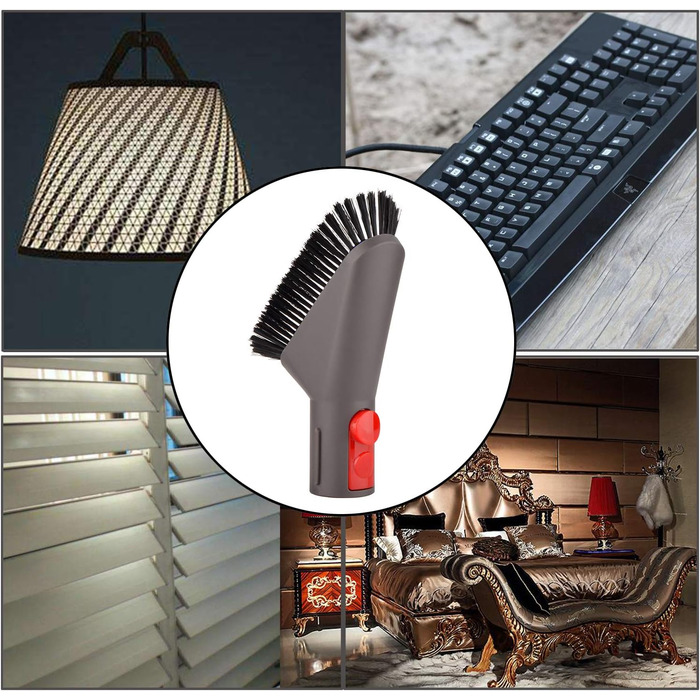 Тримач для насадок пилососа Dyson V7, V8, V10, V11: органайзер для насадок, кріплення без адаптера (E: шланг+щітка+тверда щітка+м'яка щітка)