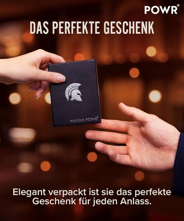 Чоловічий металевий картхолдер POWR Wallet з відділенням для монет. Мінімалістичний картхолдер для чоловіків (темно-коричневий)