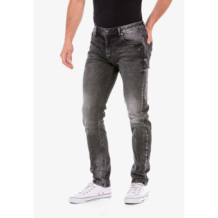 Чоловічі джинси Cipo & Baxx Modern Denim, антрацит (34W/34L) | Стильні джинси для міста та відпочинку