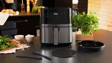 Фритюрниця Cecotec Cecofry Full Inox 5500 Pro 5.5 л, 1700 Вт, без масла, PerfectCook, з аксесуарами, нержавіюча сталь