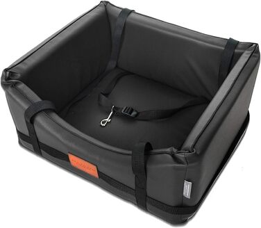 Автоматик для собак Mayaadi-Home: крісло-ліжко для собак з штучної шкіри, чорний, розмір M (50x45 см)