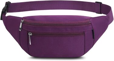 Поясна сумка на пояс для чоловіків та жінок, водонепроникна, для спорту, подорожей, фітнесу, велосипеда, бігу (фіолетовий)