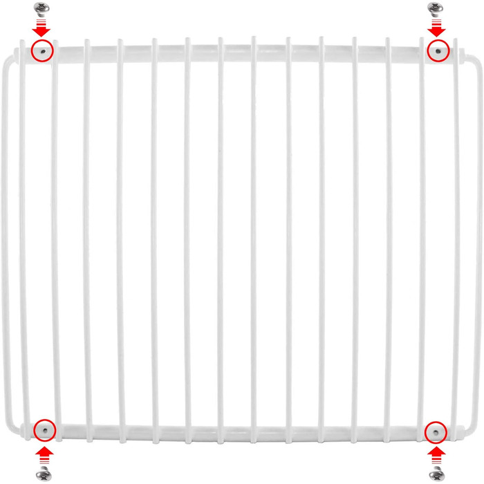 Universal Refrigerator Freezer Shelf Rack (white, 3 pack)