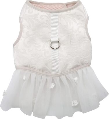 Нашийник для собак Croci Ceremony з дзвіночком для обручок, H-Gechirr з кільцем, регульований, розмір 38-54 см, білий