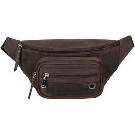Чоловіча поясна/животна сумка Marc Peter® Varadero з натуральної шкіри Наппа | Перехресна сумка на пояс для чоловіків та жінок | Сумка на пояс з можливістю зміни ремінця (Кольори: Кольору вугілля, Мисливський)