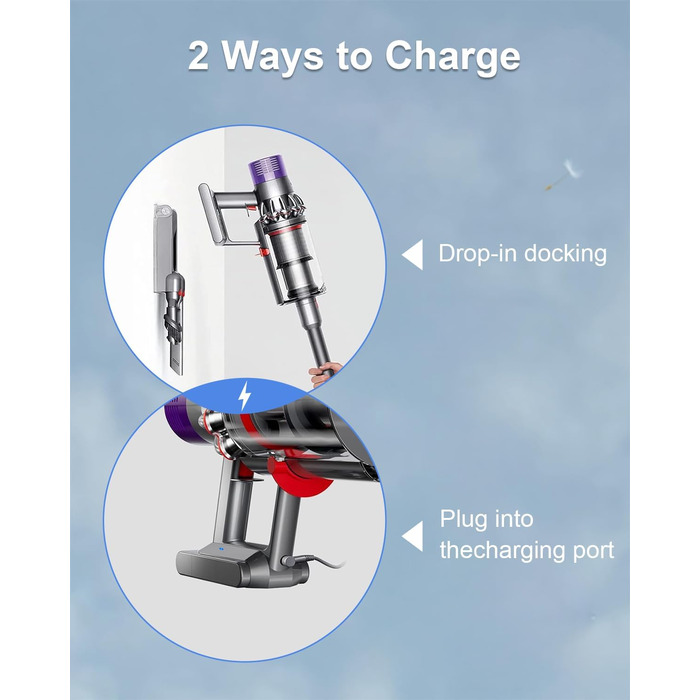 Акумулятор Waitley V7 6000mAh для пилососів Dyson V7 (SV11, Absolute, Animal, Motorhead, Trigger, Car+Boat, Fluffy, HEPA, Mattress) з 2 фільтрами