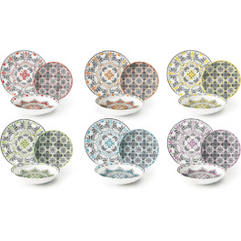 Сервіз Excelsa Roma, 18-ти частинний, порцеляна, багатокольоровий