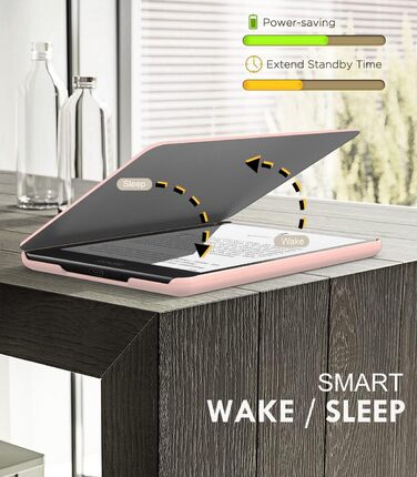 Чохол MoKo для Kindle Paperwhite 12th Gen 2024 та Kindle Colorsoft Signature Edition 2024, рожево-золотий. Захисний чохол з авто-сном/пробудженням для Kindle Paperwhite 2024