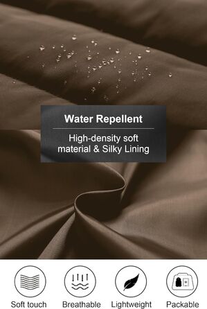 Чоловіча зимова куртка-пуховик Chriuno, легка, пакується, колір кава (M)