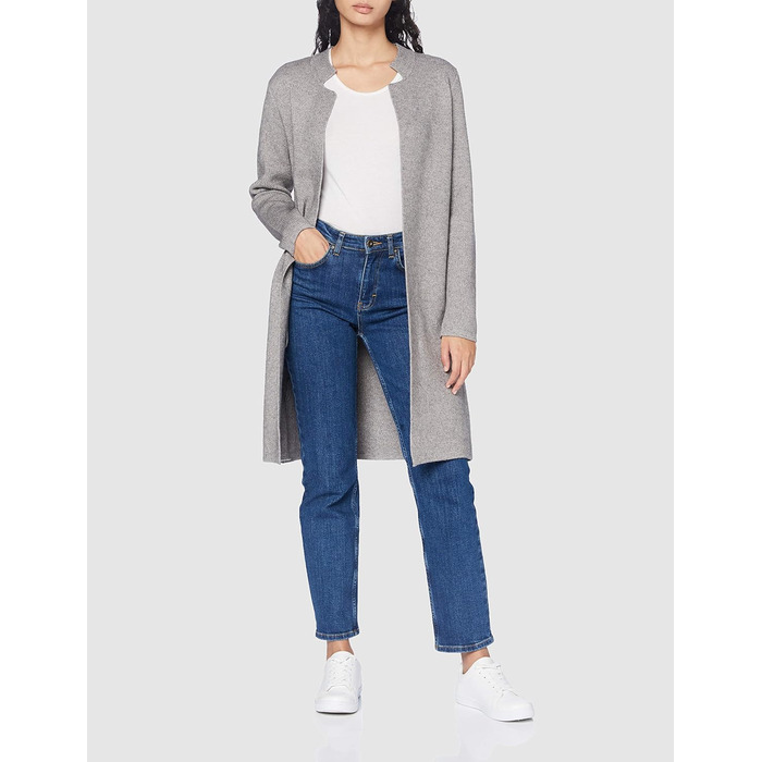 Жіночий кардиган-туніки Organ Daen з довгими рукавами, блоки кольорів Бордо/Чорний (TXS, Сірий)