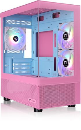 Корпус ПК Thermaltake TG ARGB Micro-Tower View 170 з Tempered Glass, 3 вентилятори ARGB, підтримка радіаторів 240/280mm, білий (Bubble Pink)