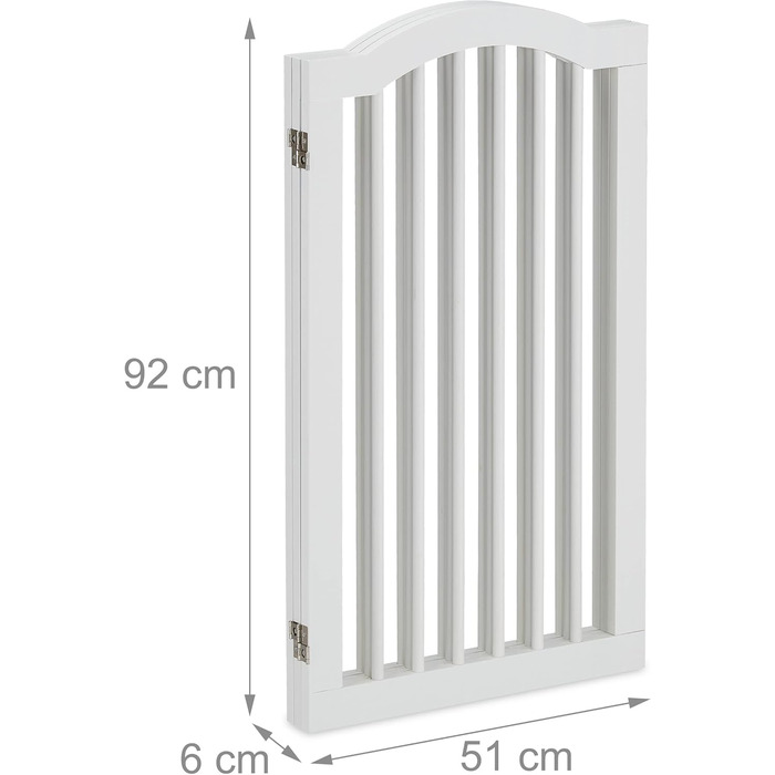 Захисне ворота Relaxdays для собак, 92x154 см, 3 елементи, біле, розкладне