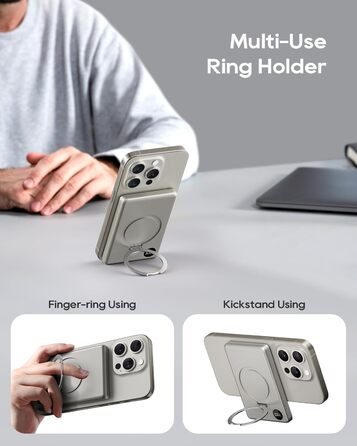 Power Bank Magsafe 5000mAh/10000mAh (Titan) з PD 20W та бездротовою зарядкою для iPhone 16/15/14