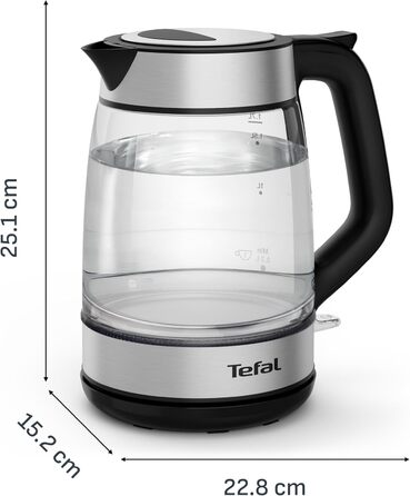 Електричний чайник Tefal KI1R0DE0 зі сталі, 1.7 л, 2200 Вт, з автоматичним вимкненням та фільтром від накипу