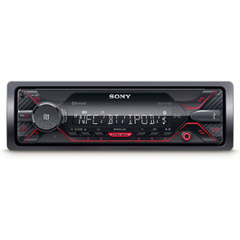Автомагнітола Sony DSX-A410BT з Bluetooth, NFC, USB, AUX, підсвіткою, 4x55 Вт, гучний зв'язок, червона