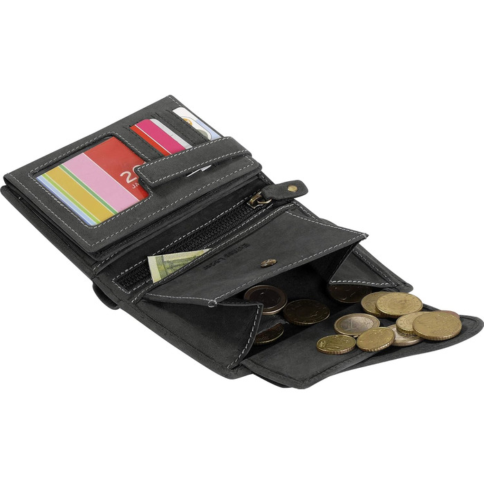 Harrys-Collection Women's Wallet in Vintage Style with Heart, Special Edition, Sizes: One Size, Colors: Cognac