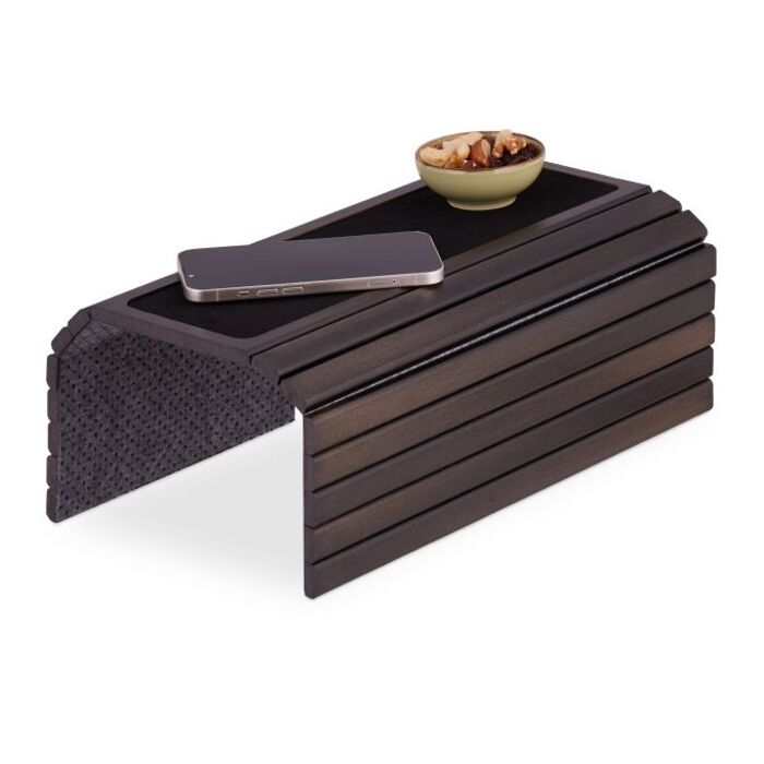 Relaxdays Bamboo Sofa Table - Dark Brown