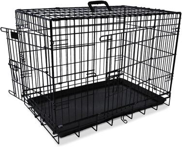 Переносна переносна клітка для собак Nobby 62315, чорна, 78x55x62 см, складна