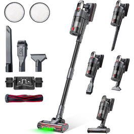 Бездротовий пилосос Linkifly A11: потужний акумуляторний пилосос, 600 Вт, 48 кПа, 60 хв роботи, технологія Anti-Tangle, для твердих підлог, килимів та плитки