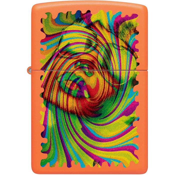 Запальничка Zippo з окулярами, матова, помаранчева