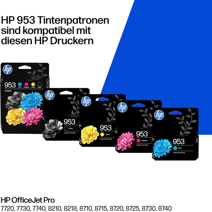 Оригінальний картридж HP 953 жовтий (Gelb), нова версія, для струменевих принтерів HP