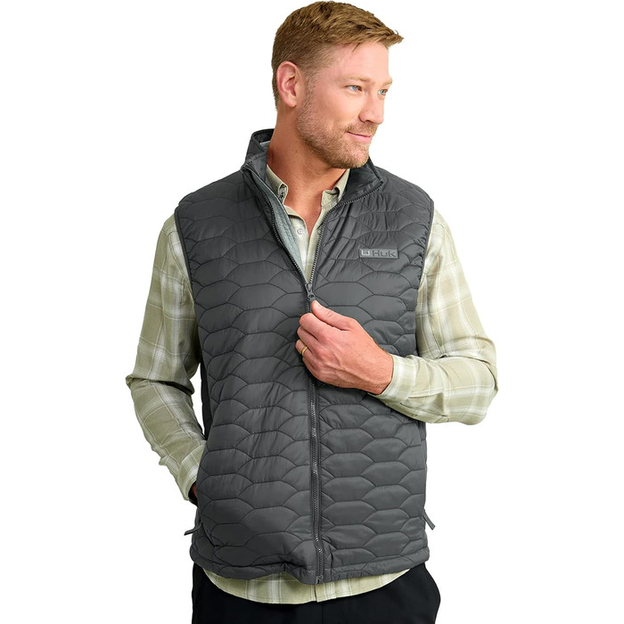 Жилет HUK Scale для чоловіків, утеплений, з DWR просоченням, для риболовлі (M, nachteule)