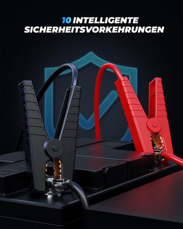 Портативний пусковий блок Starthilfe Powerbank 6000A з USB, LCD, ліхтариком, 12V для бензинових та дизельних двигунів