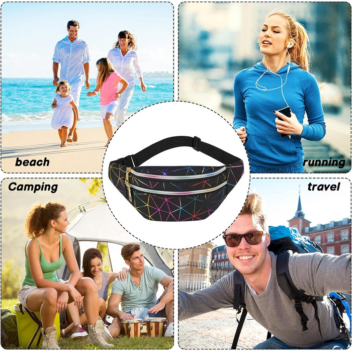Жіноча/Чоловіча поясна сумка-бананка, водонепроникна, для спорту, подорожей, активного відпочинку