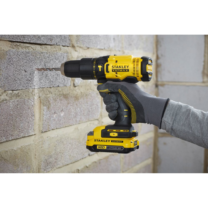 Ударний дриль-шурупокрут Stanley FatMax 18V SFMCD711D2K (2x2,0 Агч) у кейсі