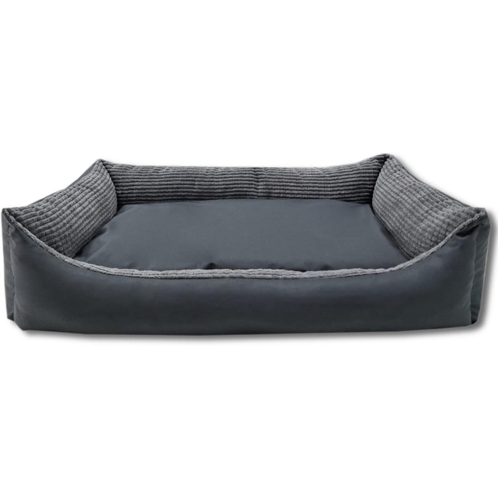 Odolplusz XXL - Dog bed for large dogs - Dog cushion - Dog sofa with reversible cushions | Removable and washable cover [   ] (Graphite cord, L 100 x W 70 x H 19 cm)