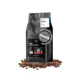 Кава в зернах King's Coffee Black Edition Crema Intense, міцна арабіка для автоматичних та ріжкових кавомашин, низька кислотність, обсмаження в Італії, 1 кг