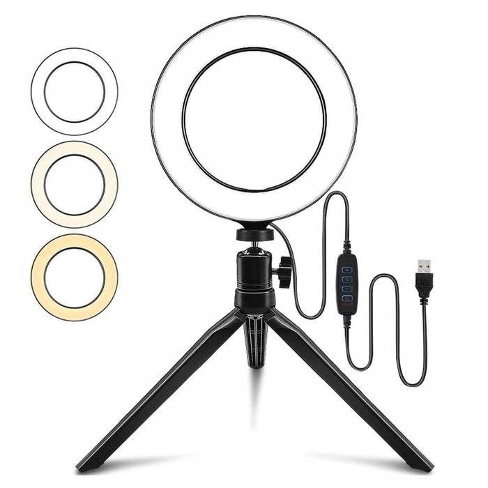 Кільцева LED-лампа 80 Вт + штатив 160 см та тримач для телефону