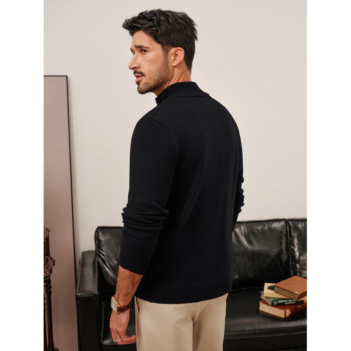 Кардиган чоловічий PJ PAUL JONES на блискавці та зі стійким коміром, чорний (S)