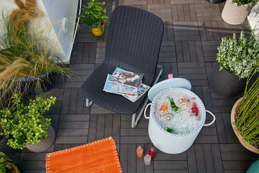 Комплект садових меблів Keter Rio Patio Set для 2 осіб: крісла та столик, антрацит