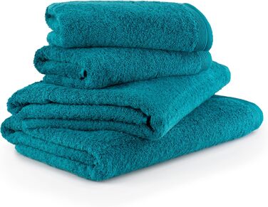 MÖVE Superwuschel Towel Set, 2 Shower Towels 80 x 150 cm & 2 Hand Towels, Made in Germany, 100% Cotton, Lagoon, 50 x 100 cm & 80 x 150 cm