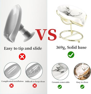 Набір з 2 мисок для мила з отвором, 13,5x8,5 см, кераміка, самостійний злив, у формі листка, білий, зелений