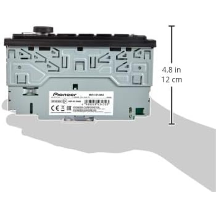 Автомагнітола Pioneer MVH-S120UI 1-DIN з RDS, USB, AUX, підтримкою Android та iPhone, чорна/червона