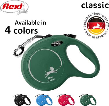 Flexi Classic S рулетка для собак до 15 кг, 5 м, оливковий колір
