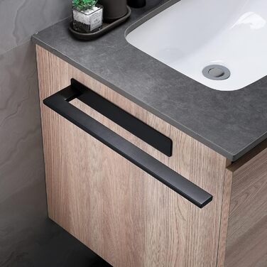 Тримач для рушників без свердління, подвійний, з нержавіючої сталі 304, двозахватний, самоклеючий, для ванної кімнати та кухні (#6 Чорний)