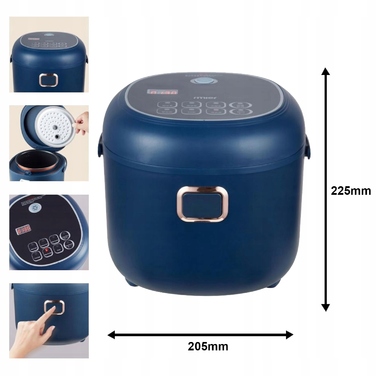 Автомобільна рисоварка 2 л, 200 Вт, 12В/24В, 8 програм приготування