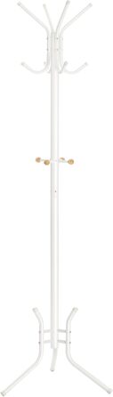 SONGMICS 182 cm Height Wardrobe Rack, Stable Metal Clothes Rack, White, RCR19W (53.5 x 53.5 x 178H cm, Pearl White)