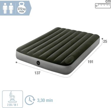 Надувний матрац з підйомником для ніг Dura-Beam Downy Airbed